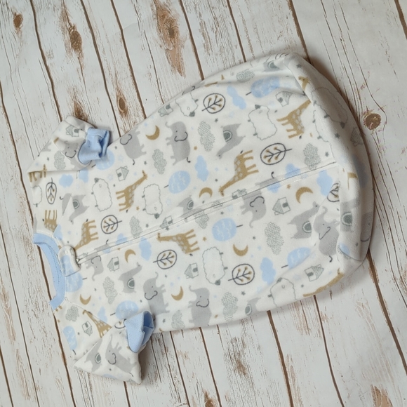 Carter's Just One You Fleece Long Sleeve Gown 0-9M - Picture 2 of 6